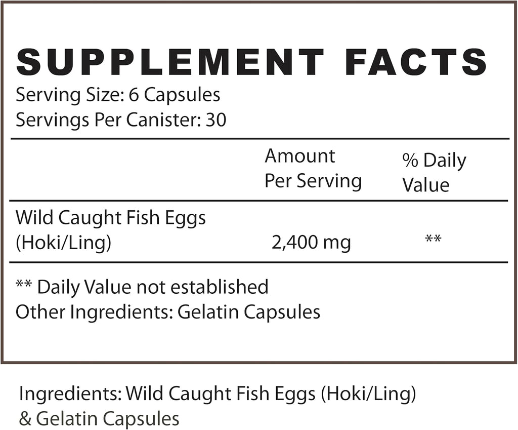 GRAZIN HEALTH Cápsulas de Huevas de Pescado – 3000mg por Porción | Omega-3, DHA y EPA
