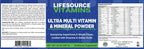 LifeSource Vitamins Ultra Multi Vitamin & Mineral Powder - Whole Food Base - 30 Day Supply