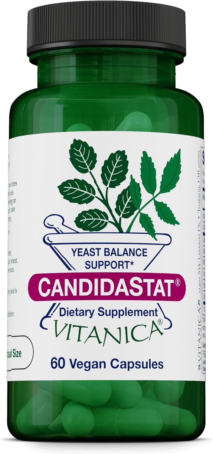Vitanica Candidastat, Apoyo Equilibrado, Vegano, 60 Cápsulas
