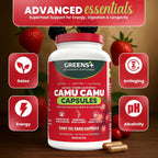 Greens+ SuperFruit Amazonian Camu Camu Supplement with Vitamins and Minerals, High ORAC Antioxidants, 400mg Natural Vitamin C, 120 Vegetable Capsules