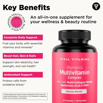 Vital Vitamins Complejo Multivitamínico para – Las vitaminas B6 y B12 contribuyen al metabolismo energético normal – Image 4