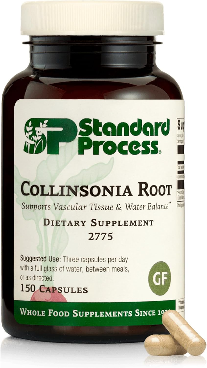 Standard Process Collinsonia Root - Suplemento de Raíz de Collinsonia para la Salud Vascular y Renal, 150 Cápsulas