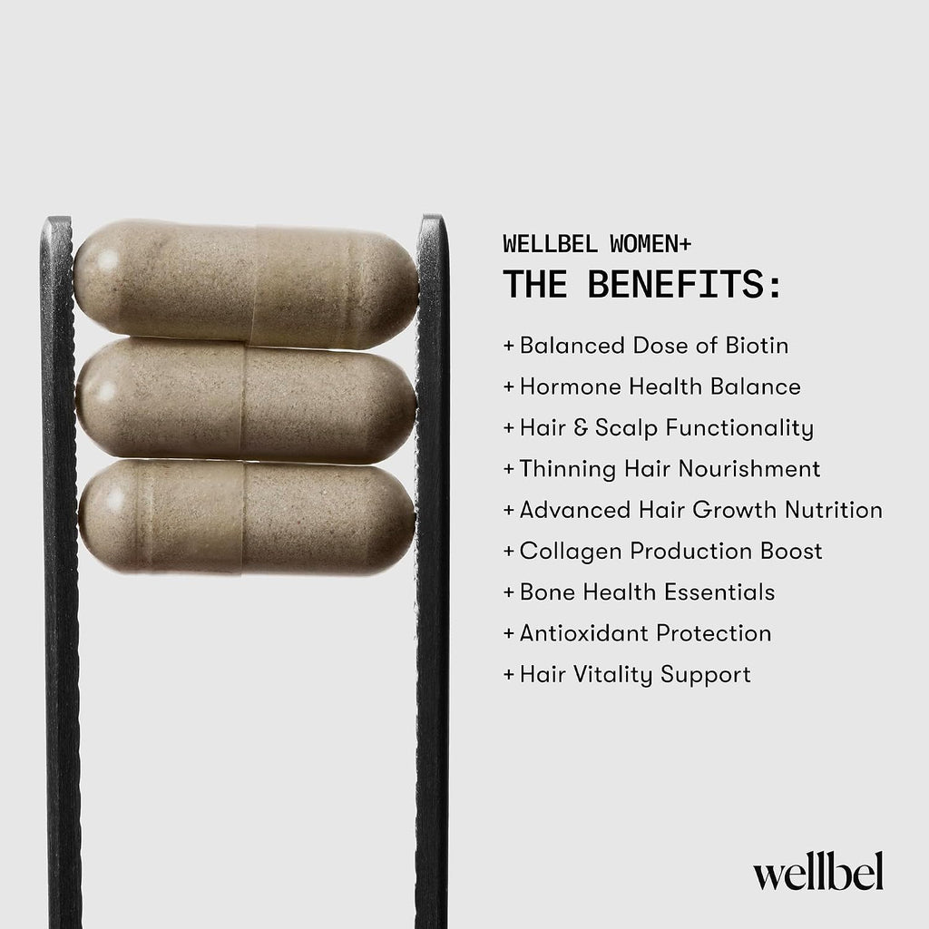 WELLBEL Women+ Complemento para Cabello, Piel y Uñas, 90 Cápsulas