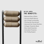 WELLBEL Women+ Complemento para Cabello, Piel y Uñas, 90 Cápsulas