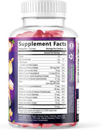 Multivitamínico para niños - Gomitas multivitamínicas diarias con vitamina D, vitaminas B, zinc y más - Apoyo a la energía, memoria y sistema inmunitario - Sabor bayas natural - 120 gomitas