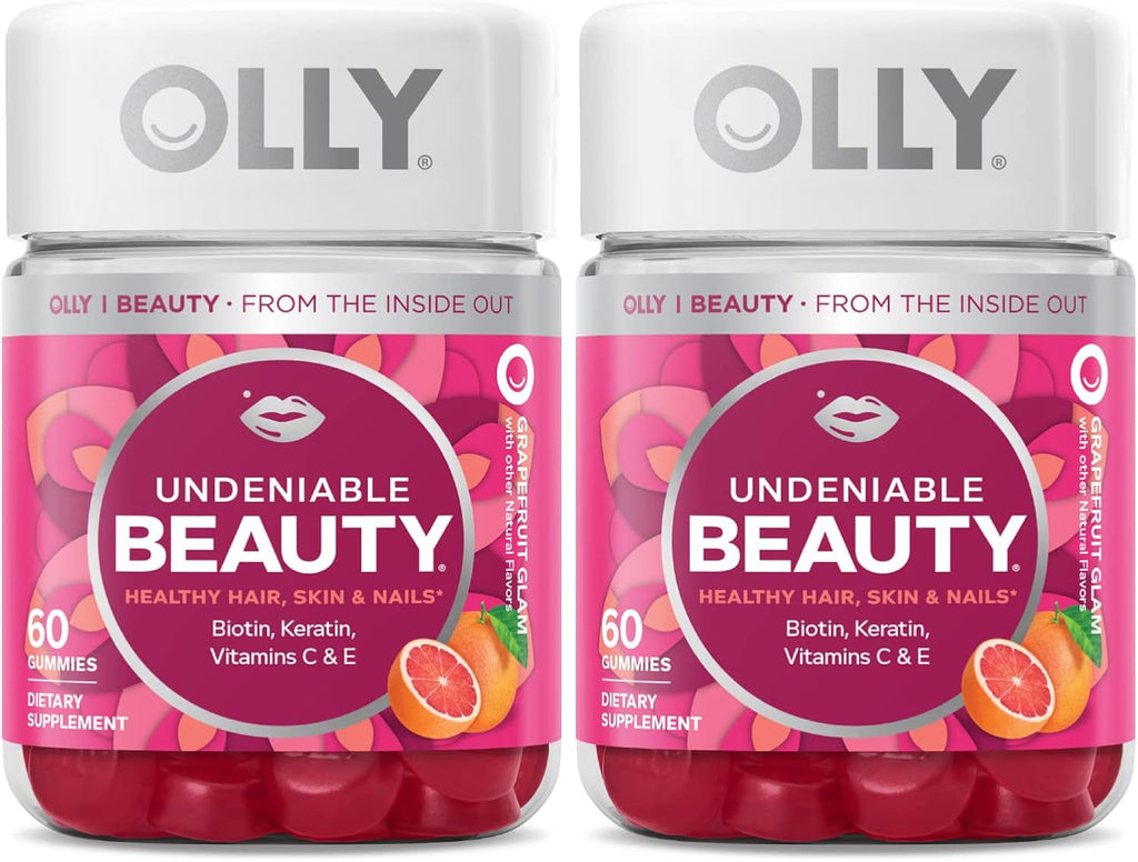 OLLY Undeniable Beauty Gominolas de Biotina, Vitamina C y Queratina para Cabello, Piel y Uñas - 120 unidades