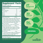 Wellah Leaf, Laugh, Love Super Greens Powder (Sin Sabor) 30 Porciones - Mezcla de Superalimentos