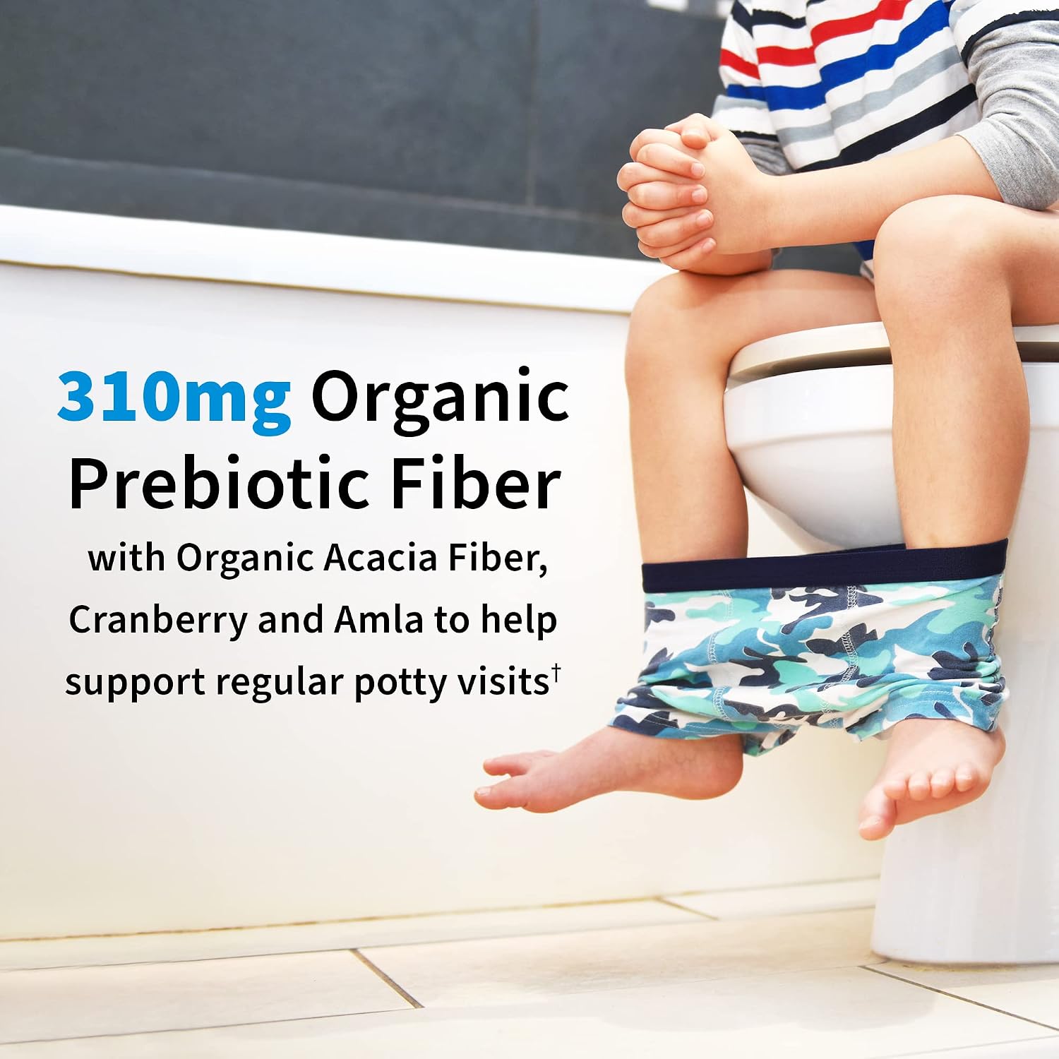 Garden of Life Dr. Formulated Probiotics Organic Kids+ - Probióticos para Niños con Fibra Prebiótica y Vitaminas C y D - Sabor Bayas Cereza, 30 Gomitas