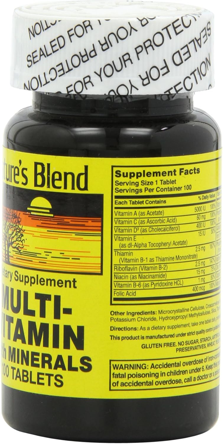 Nature's Blend Multivitamínico y Mineral - 100 Comprimidos