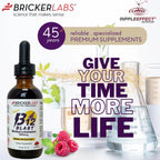 Bricker Labs B12 Blast Methylcobalamin 5000mcg, Great Tasting Sublingual Liquid Energy Vitamins -Vegan B12 Vitamins, Sustained Energy and Cellular Health Supplement - 59-Day Servings