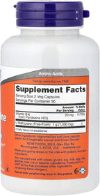 Now Foods L-Metionina 500 mg 100 Cápsulas