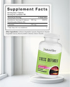 NaturalSlim Stress Defender Suplemento para el Estrés, Fórmula de Equilibrio de Cortisol con Vitamina B5 y L-Tirosina, Apoyo al Sueño y Metabolismo, 180 Cápsulas Vegetales (3 Paquetes)