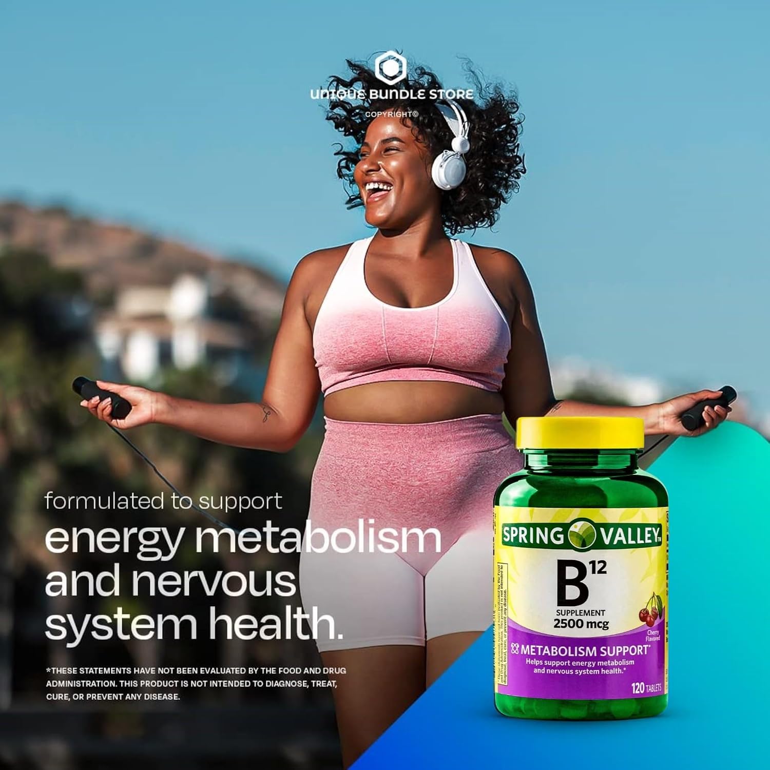 Vitamina B12 2500 mcg – 120 Comprimidos de Disolución Rápida Sabor Cereza, Vitaminas B12 para Hombres y Mujeres, Suplemento Vegano, Sin Gluten (Paquete de 3)