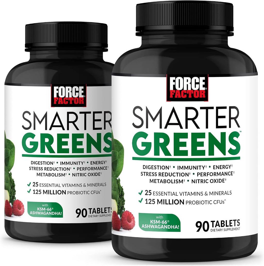 Force Factor Smarter Greens Tablets - 90 Comprimidos