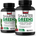 Force Factor Smarter Greens Tablets, 2 Pack, 180 Comprimidos - Suplemento Verde con Superalimentos