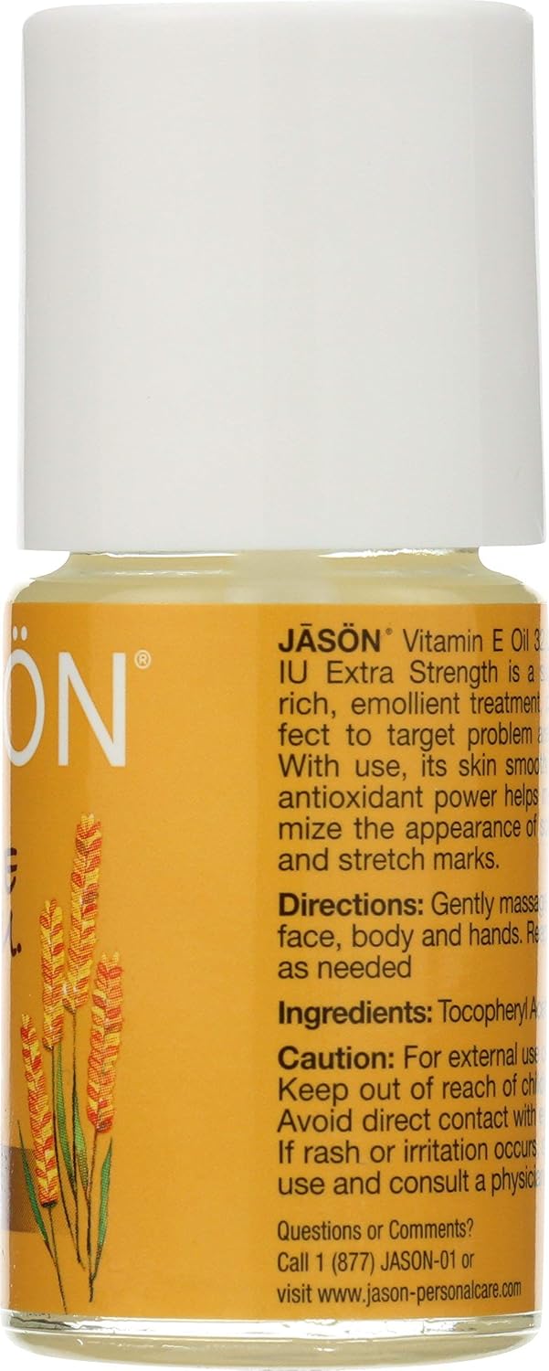 Jason Natural Vitamina E 32.000 UI Aceite para la Piel Extra Fuerte, 1 fl oz (30 ml)