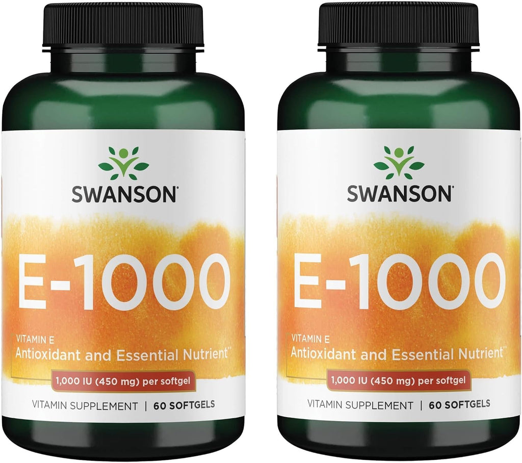 Swanson Vitamina E 1000 UI (450 mg) - 60 Softgels