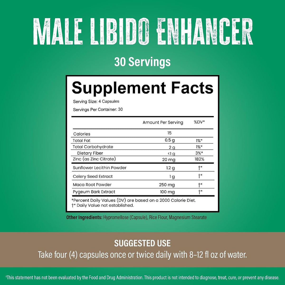 Virility - Potencia Masculina | Zinc (10 – Lecitina de Girasol: 1200 mg – Image 6