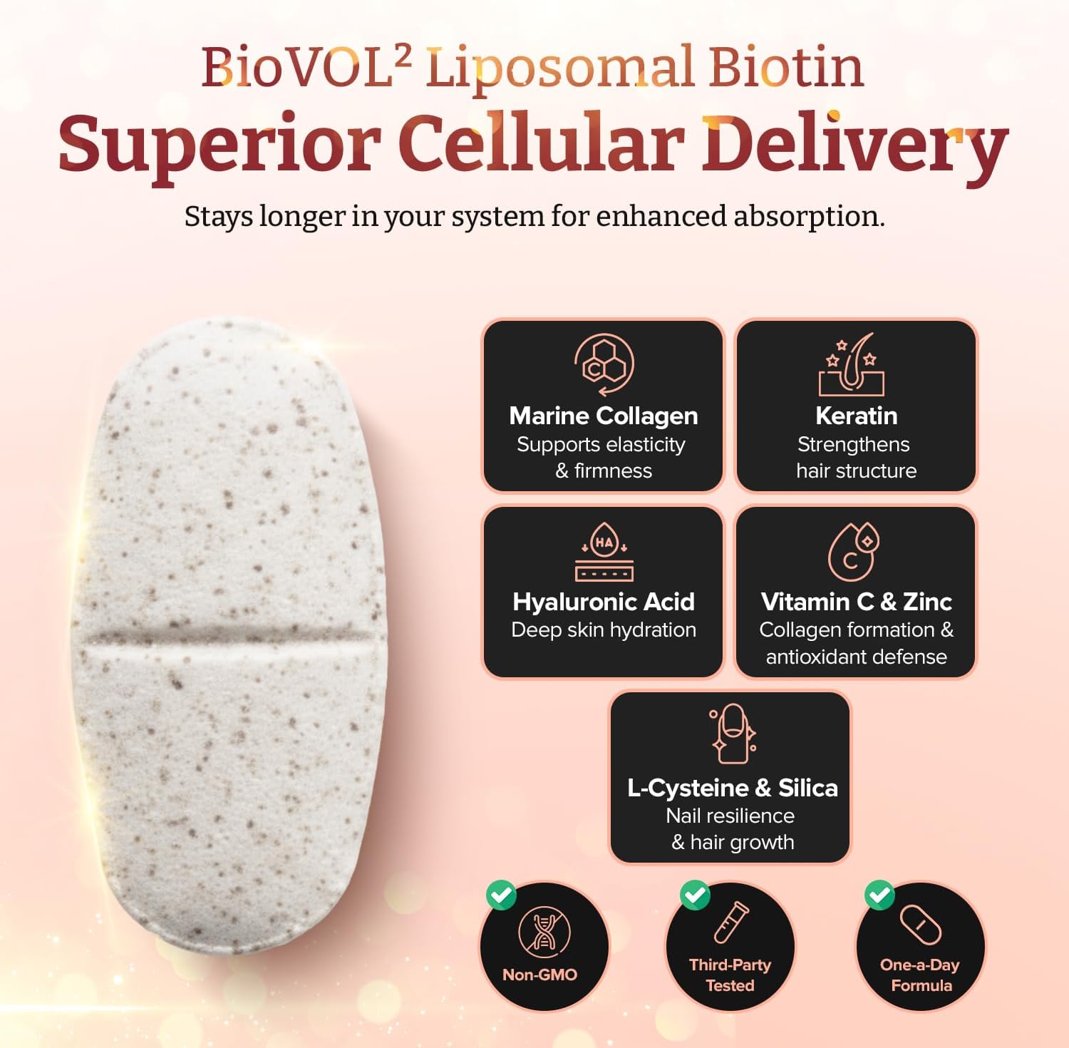 pureclinica Biotina 400% Potencia 40.000mcg 90 Caplets