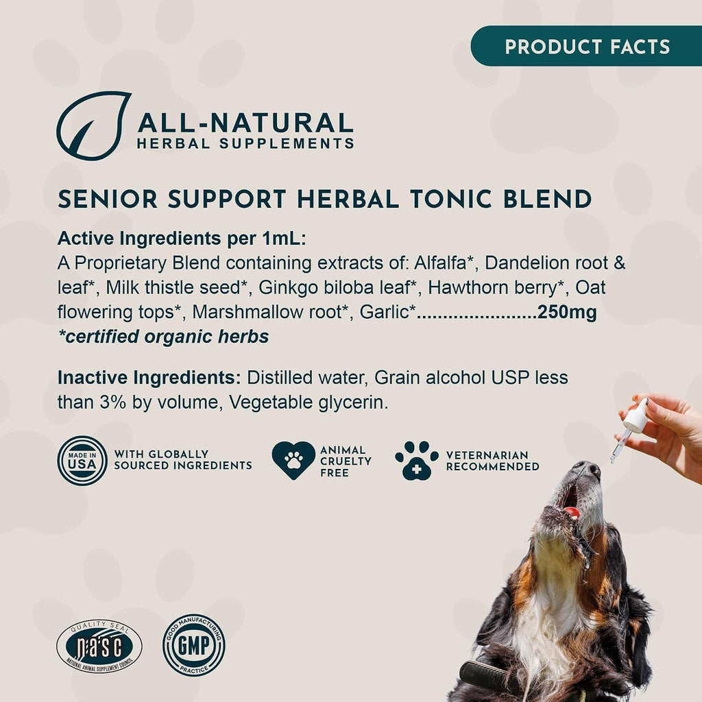 Animal Essentials Senior Support para Perros y Gatos - Suplemento Herbal