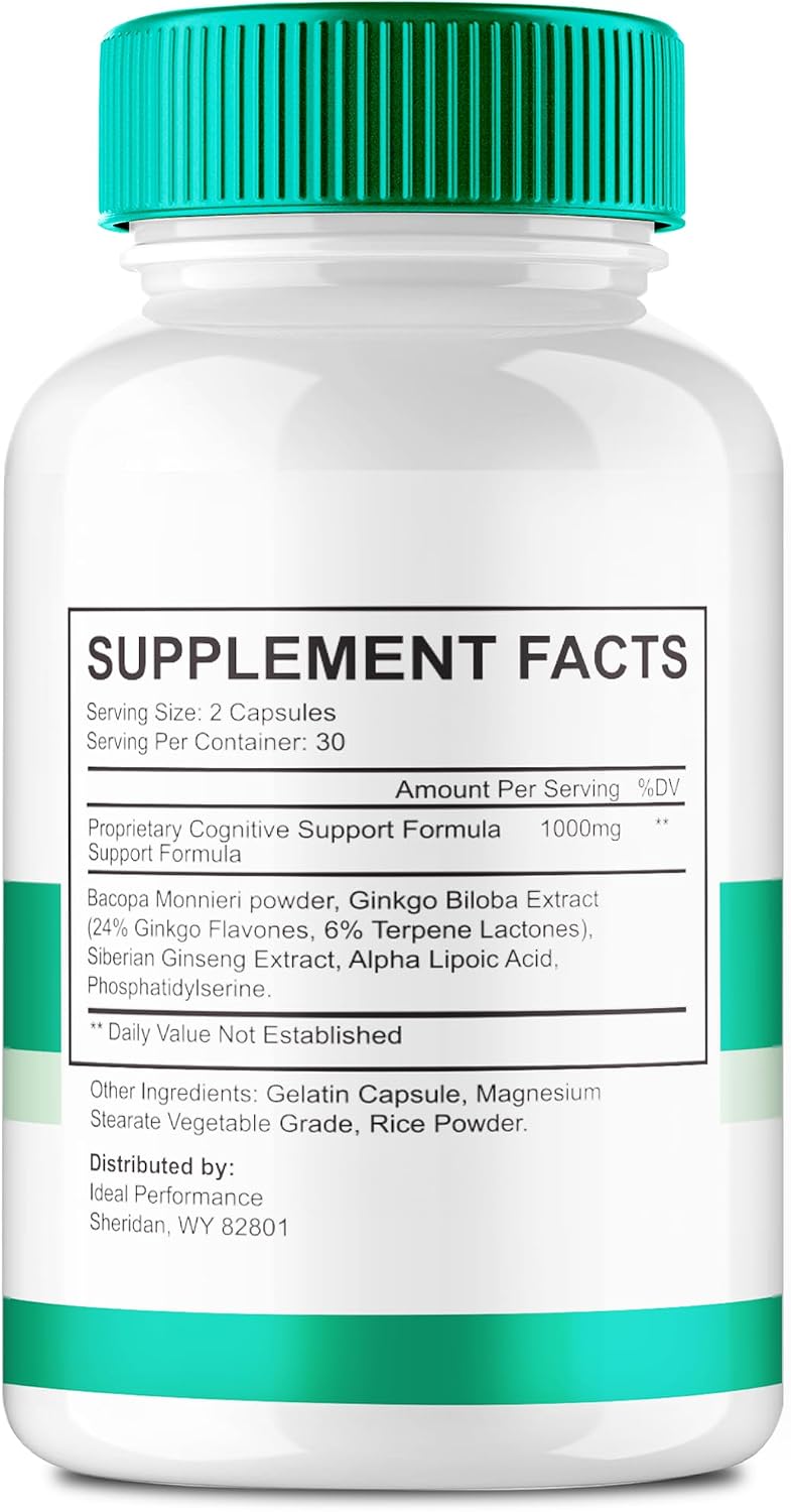 Vertigenics Brain Supplements for Memory and Focus Capsules (5 Pack)