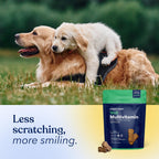 Honest Paws Multivitamínico para Perros - 90 Golosinas Blandas con Glucosamina, Condroitina y Omega-3 - Sabor a Carne de Res