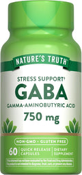 Nature's Truth GABA 750mg – 60 Cápsulas de Ácido Gamma-Aminobutírico