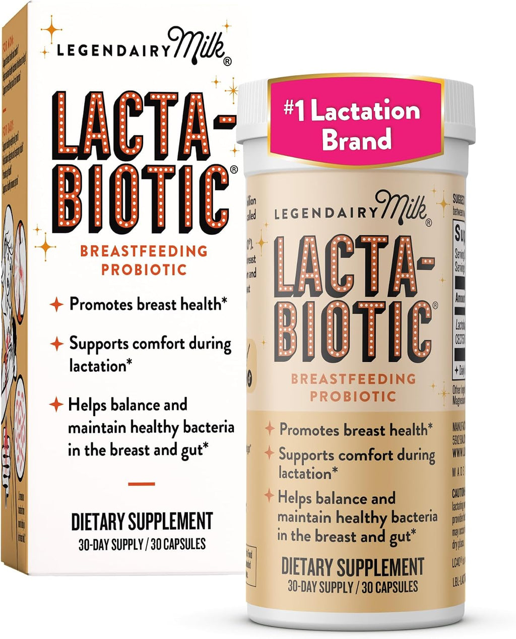 Legendairy Milk Lacta-Biotic Probiótico para la Lactancia | 30 Cápsulas