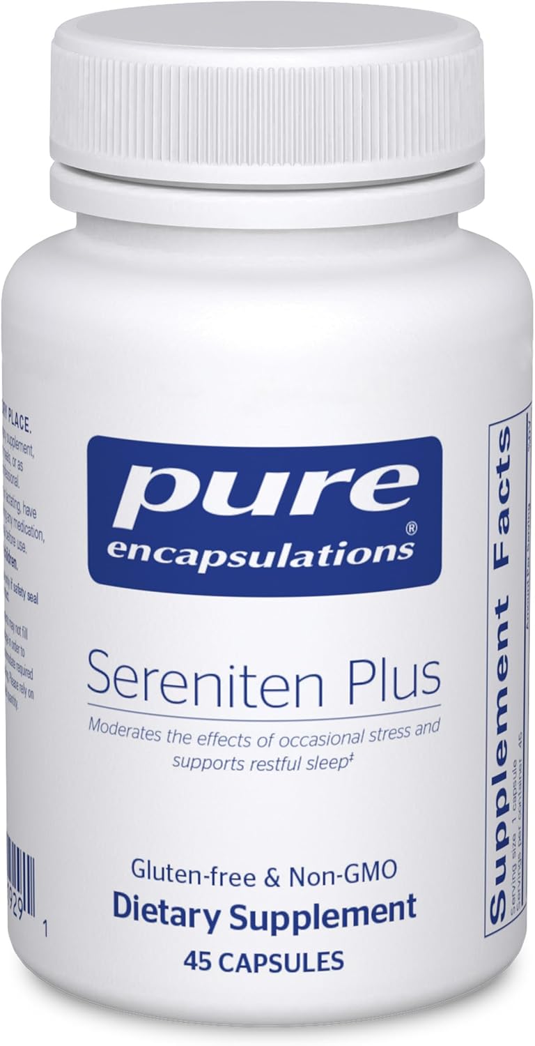 Pure Encapsulations Sereniten Plus – Apoyo para el estrés ocasional y el sueño reparador (45 cápsulas)