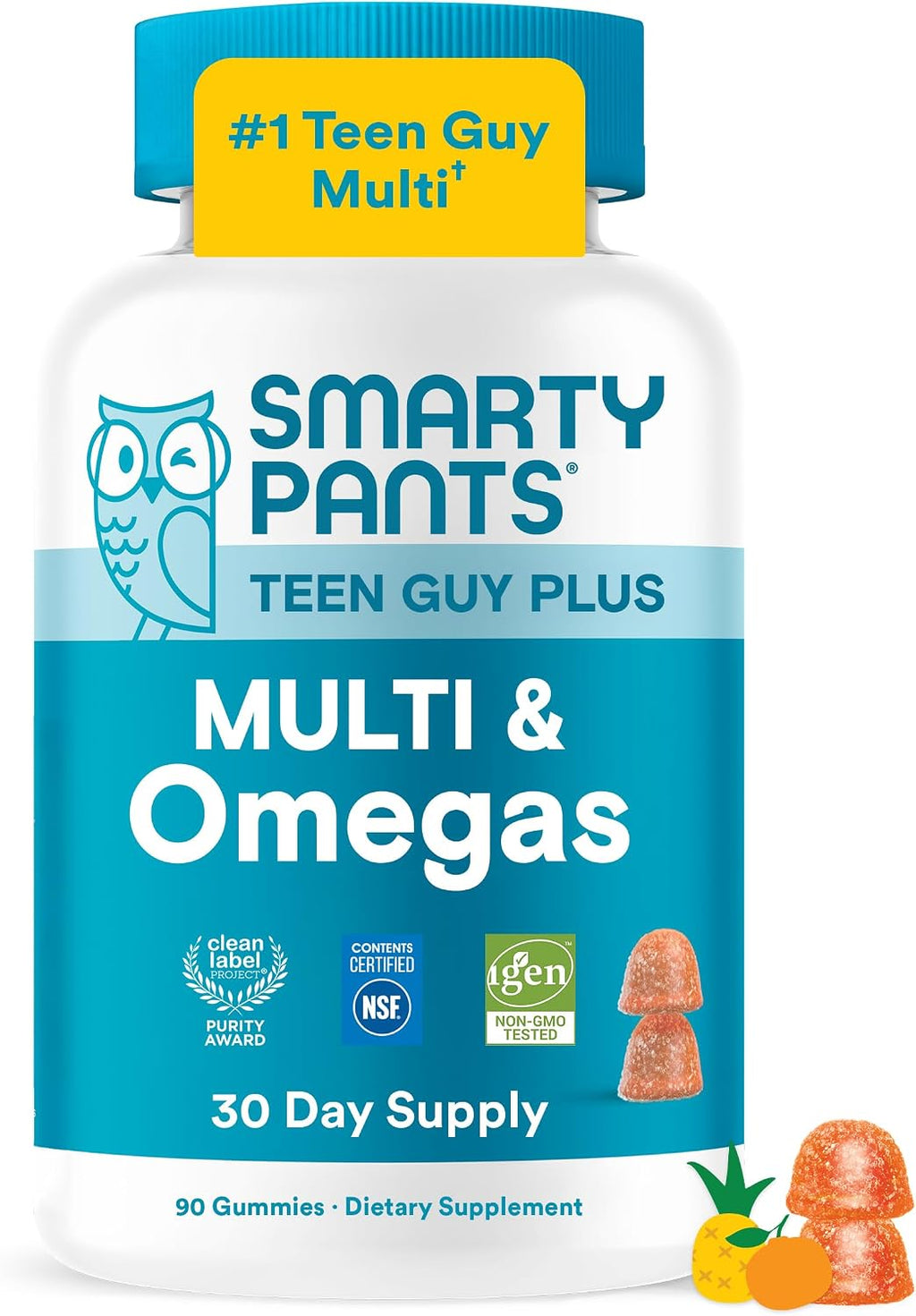 SmartyPants Teen Guy Plus Multi & Omegas Gominolas Multivitamínicas, 60 uds