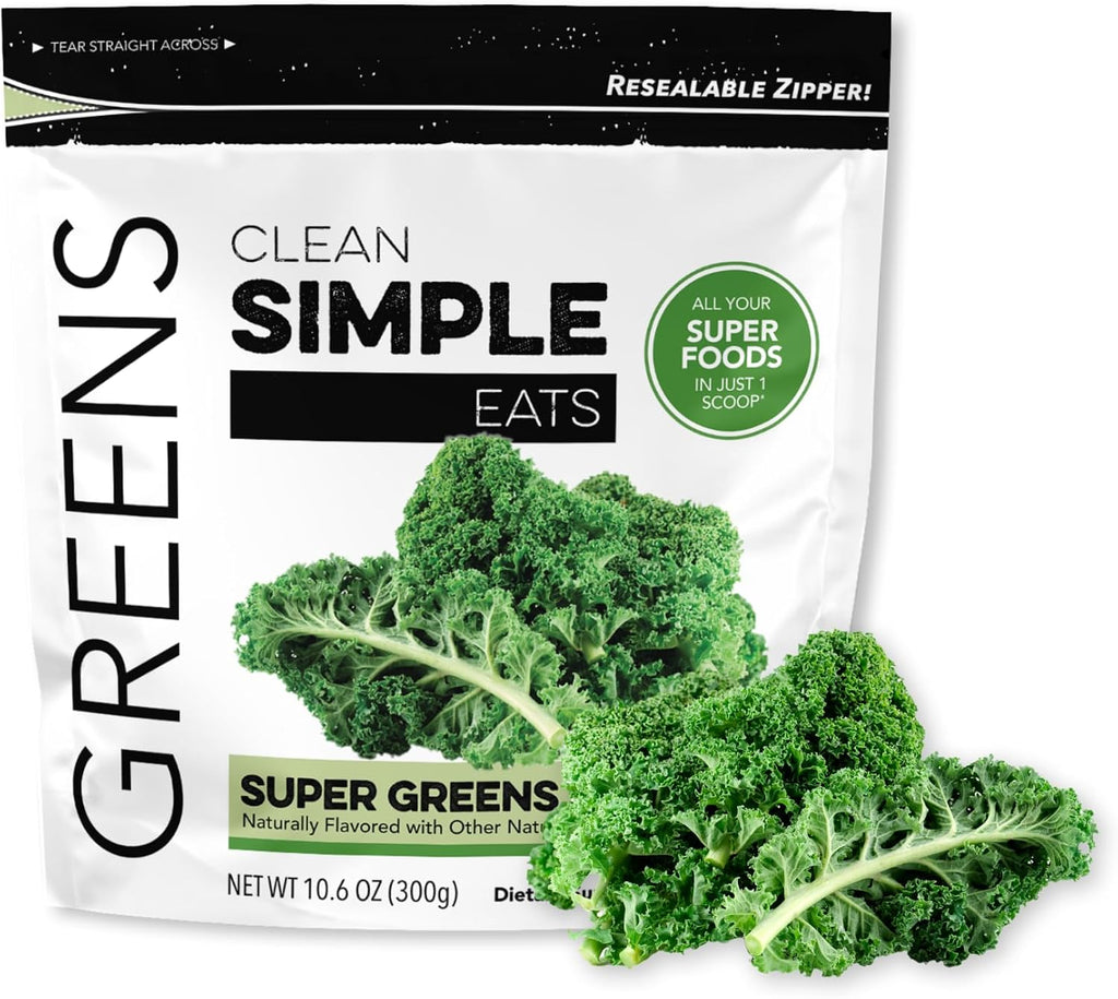 Clean Simple Eats Super Greens Polvo - Sabor Melocotón - 30 Dosis