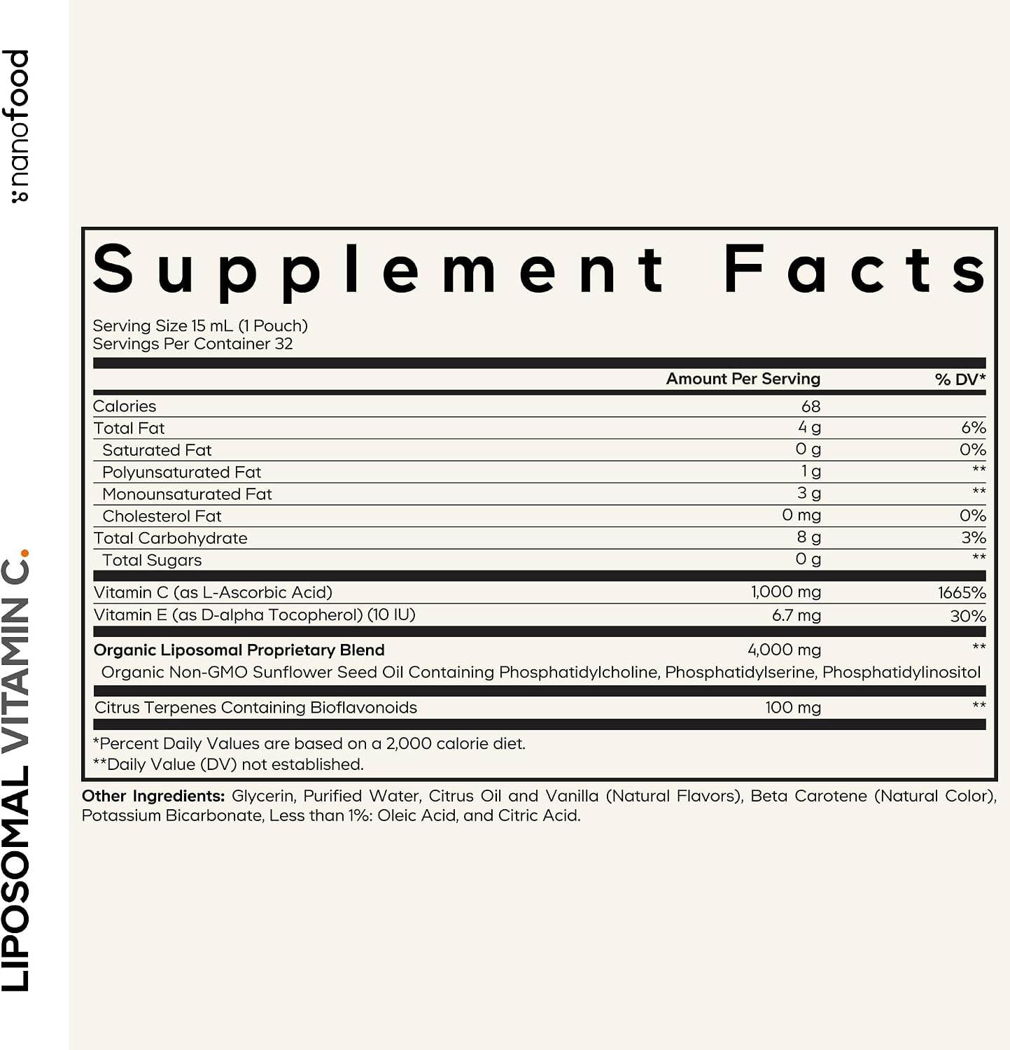 Codeage Liposomal Vitamin C Liquid 1000 mg - 32 Sobres