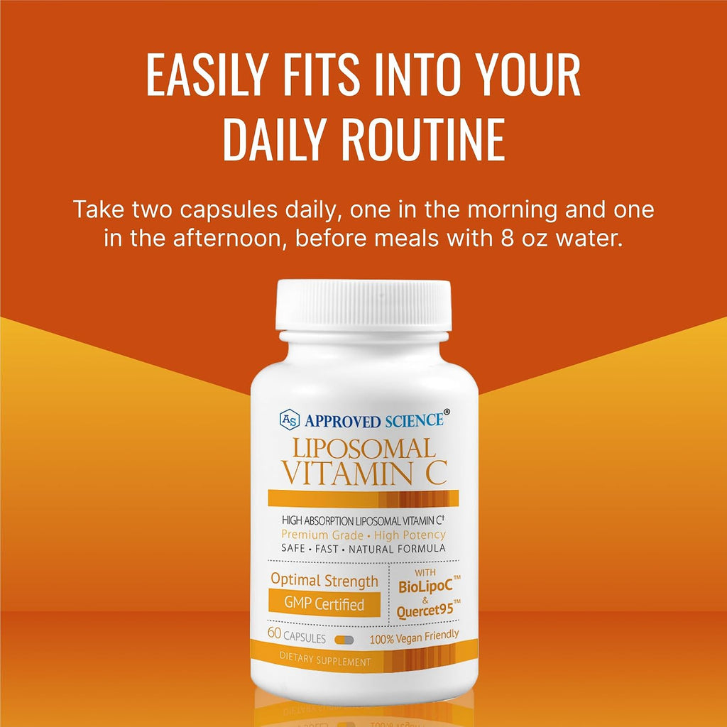 Approved Science Liposomal Vitamin C con Quercetina - 1100 mg - 180 Cápsulas