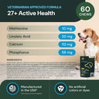 VetriScience Veterinary Strength 27+ Active Health Chews - Multivitamínico Completo para Perros - Apoyo Digestivo - Sabor a Pato - 60 Unidades