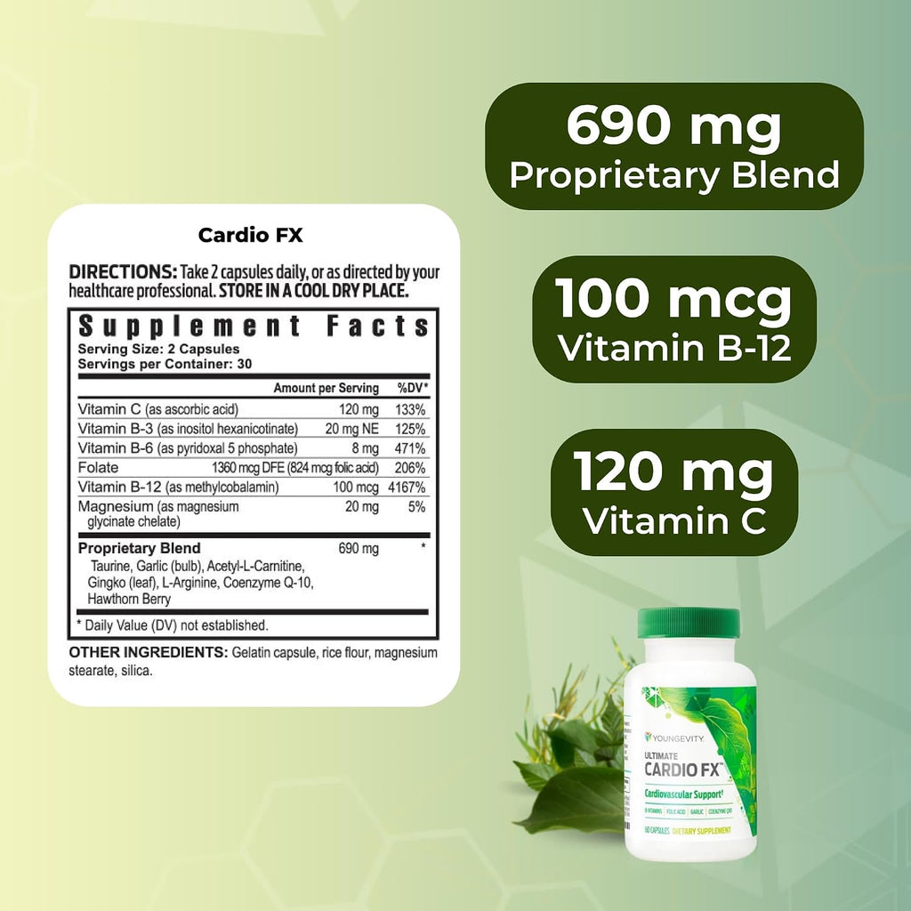 Cardiovascular Support Cardio FX - 60 Cápsulas