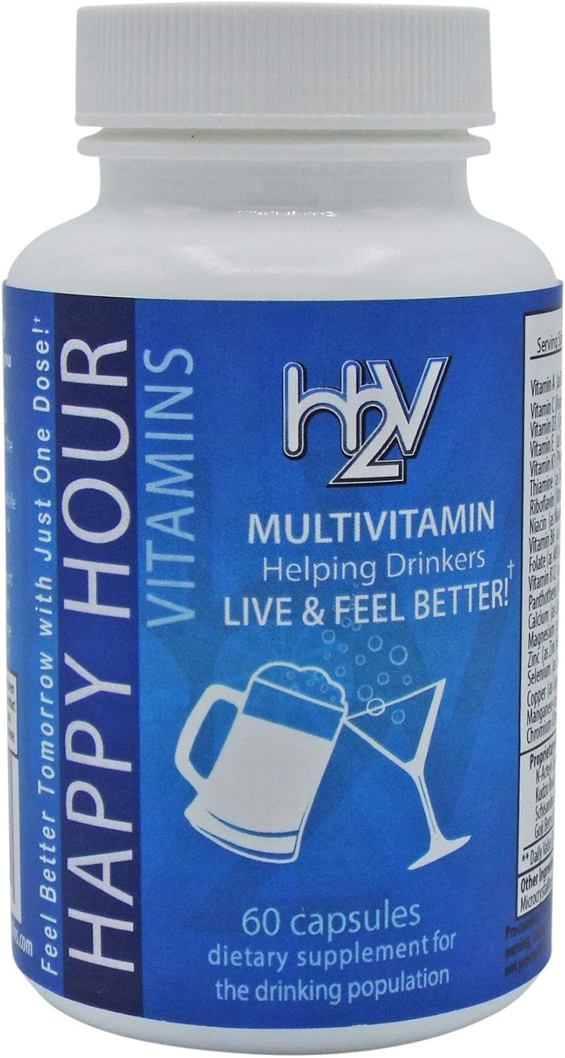 Happy Hour Vitamins - Multivitamínico para Después de Beber con Cardo Mariano y Cactus - 10 Cápsulas