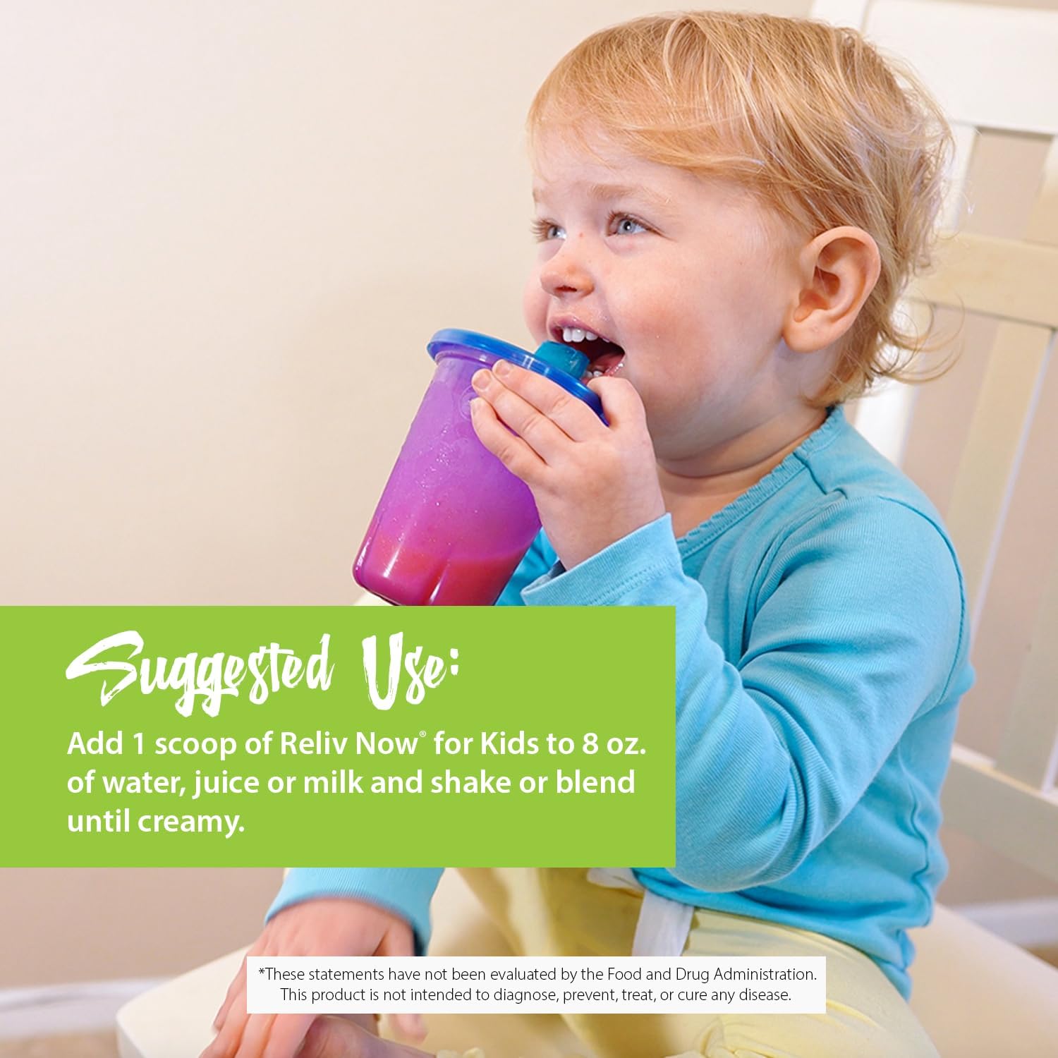 RELIV Now for Kids 1 Vainilla - Batido Nutricional Bajo en Azúcar con Vitaminas, Minerales y Proteína Vegetal para el Crecimiento y Desarrollo, 30 porciones