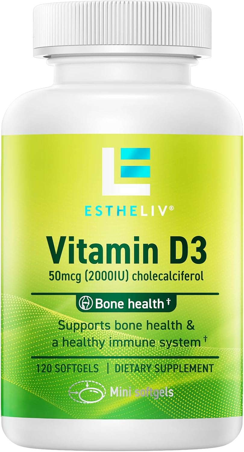 ESTHELIV® Vitamina D3 2000IU - 120 Mini Softgels