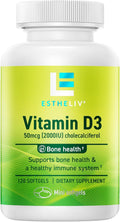 ESTHELIV® Vitamina D3 2000IU - 120 Mini Softgels
