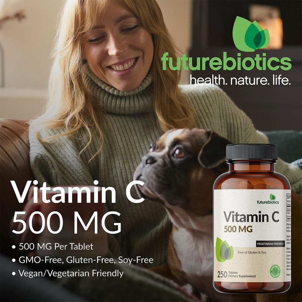 Futurebiotics Vitamina C 500 mg, 250 Comprimidos No-GMO