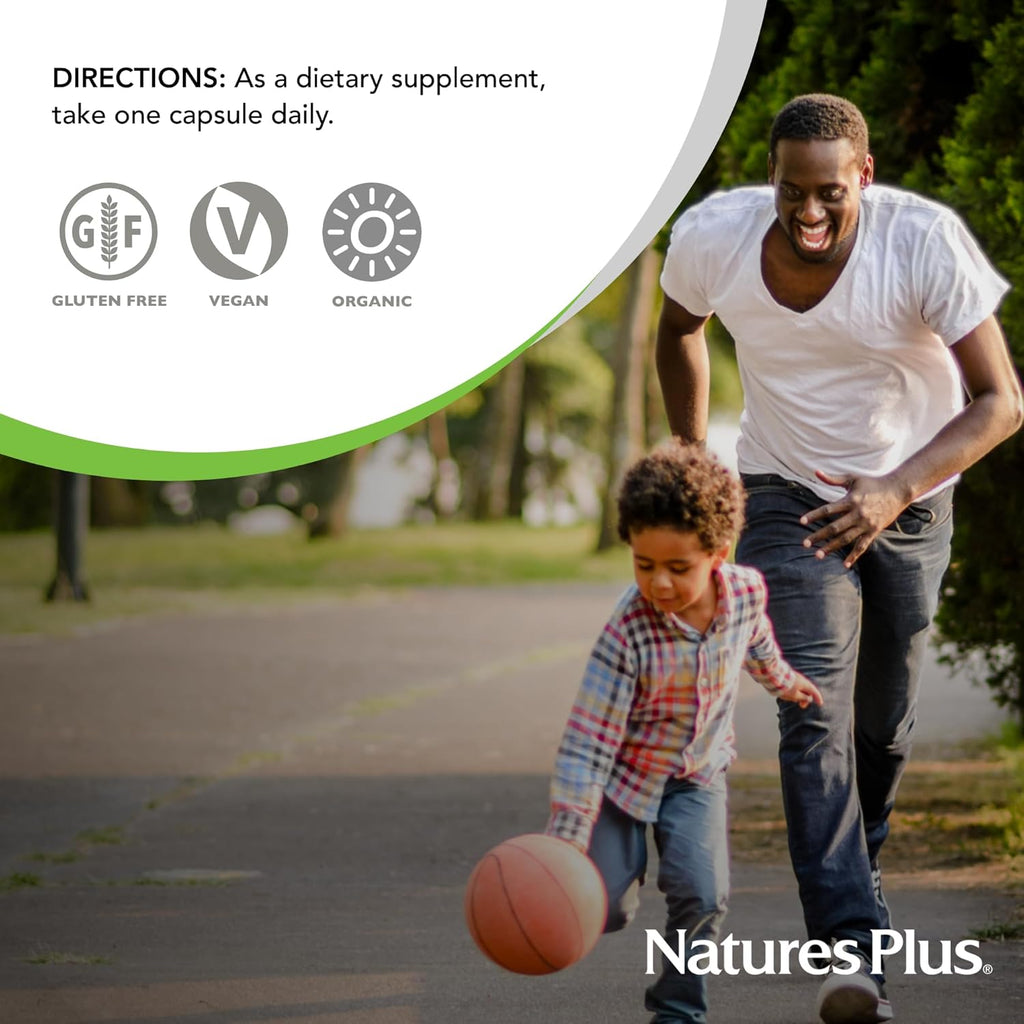 NaturesPlus Source of Life Garden Vitamina D3 y K2 - 60 Cápsulas - Apoyo Inmunológico y Óseo - Orgánico, Vegano, Sin Gluten