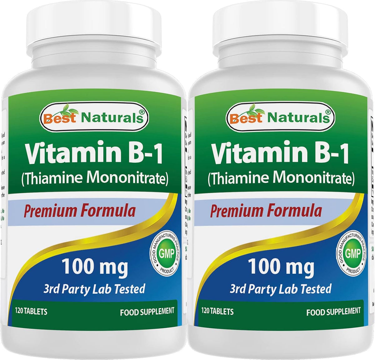 Best Naturals Vitamina B1 (Tiamina – 120 tabletas por botella, pack de 3 (total 360 tabletas) – Image 9