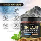 Pure Shilajit Gummies con Sea Moss, Ashwagandha y Minerales - Sabor Sandía - 60 Gomitas