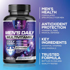 Multivitamínico para Hombres - Una Vez al Día - Fórmula Completa con Vitaminas A, C, D, E, Zinc y Hierro - 120 Cápsulas