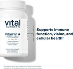 Vital Nutrients Vitamina A 7500mcg RAE - Suplemento de Vitamina A para la Función Inmune, Visión, Piel y Salud Celular - Sin Gluten, Lácteos, Soja - No OGM - 100 Cápsulas