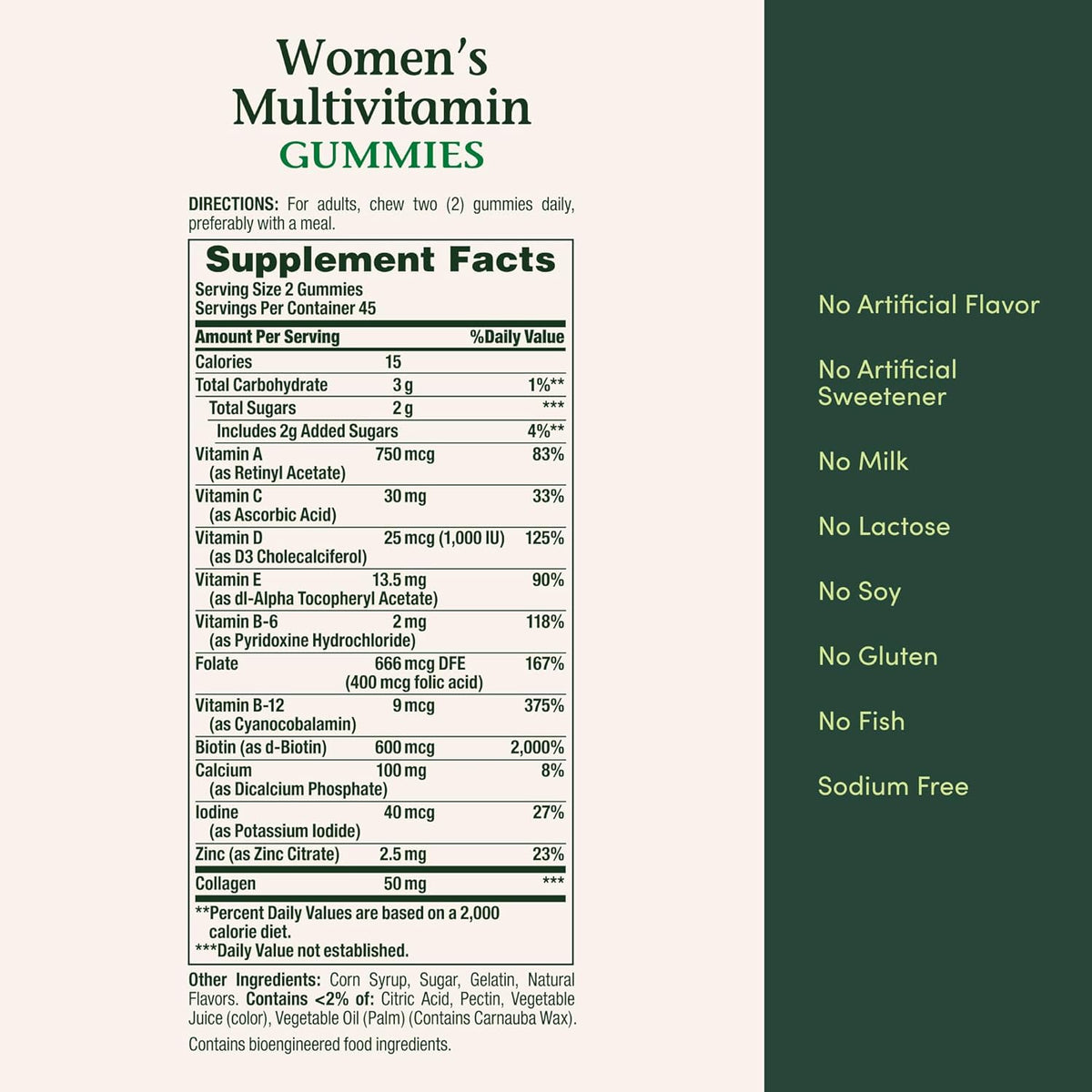 Nature's Bounty Multivitamínico para Mujeres – Biotina: ayuda a mantener el cabello y las uñas en buen estado. – Image 6