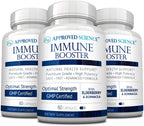 Approved Science® Immune Booster - Refuerzo Inmune de Alta Potencia - Saúco, Equinácea, Vitamina D3, C y Zinc - 60 Cápsulas