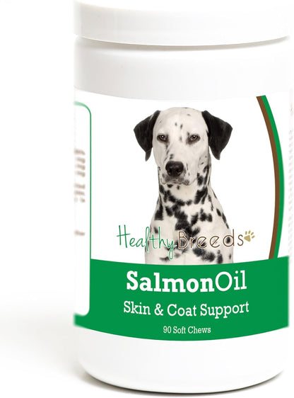 Healthy Breeds Dalmatian Salmon Oil Soft – Piel y pelaje: Los omega 3 y 6 ayudan a mantener una piel sana y un – Image 1