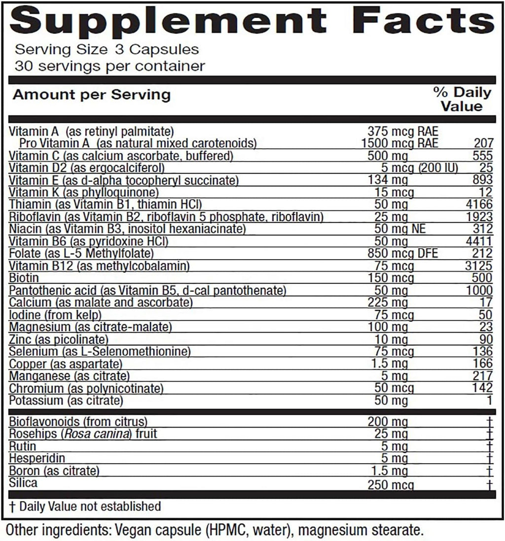 Vitanica Women's Symmetry, Multivitamin and High Potency Mineral, Vegan, 90 Capsules