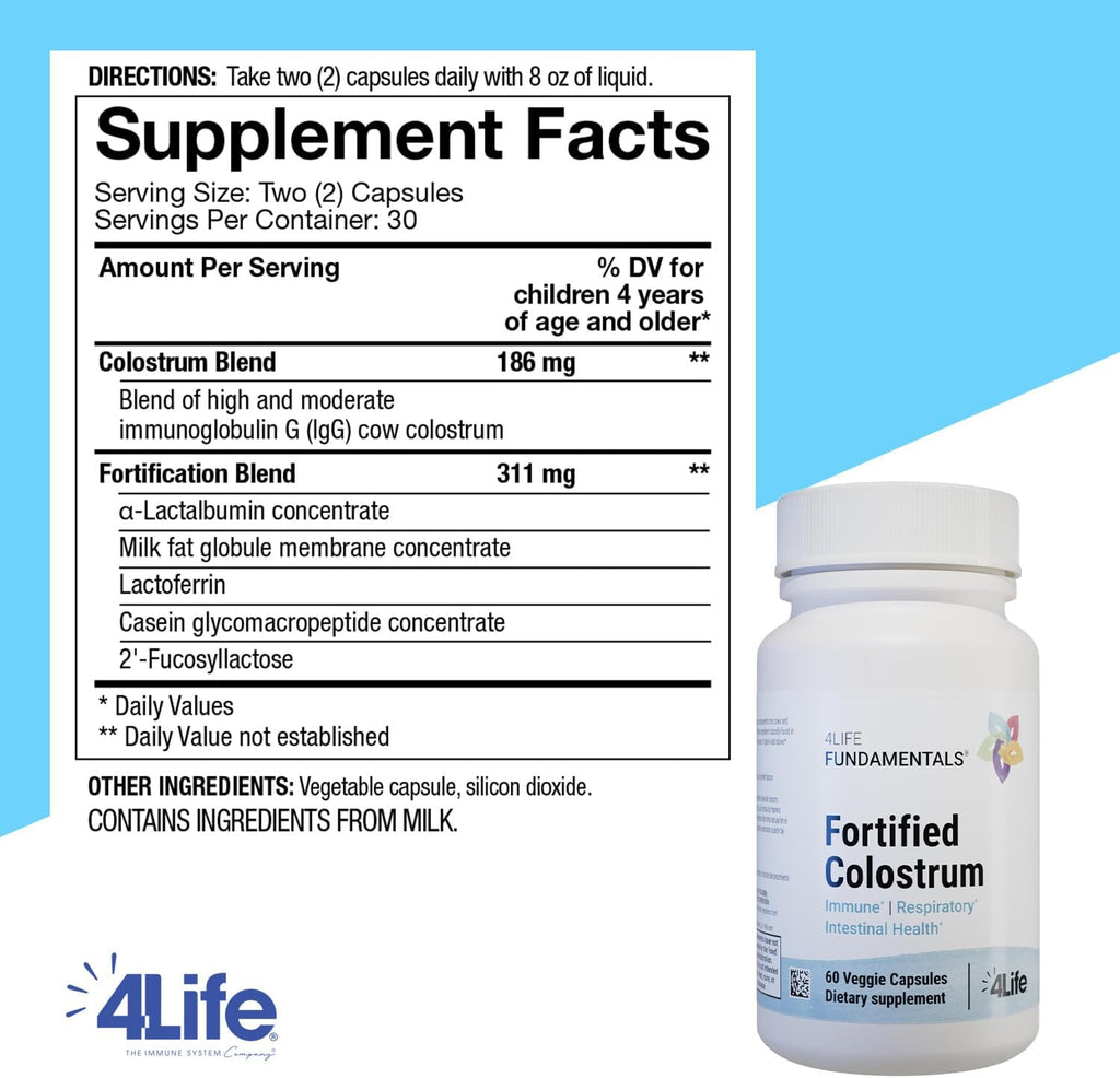 4Life Fortified Colostrum - 60 Cápsulas